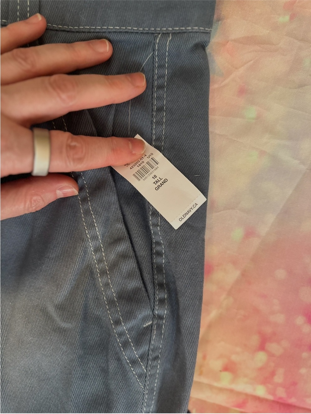 Old Navy Slate Blue Utility Pants - Size 18 Tall - Picture 3 of 5